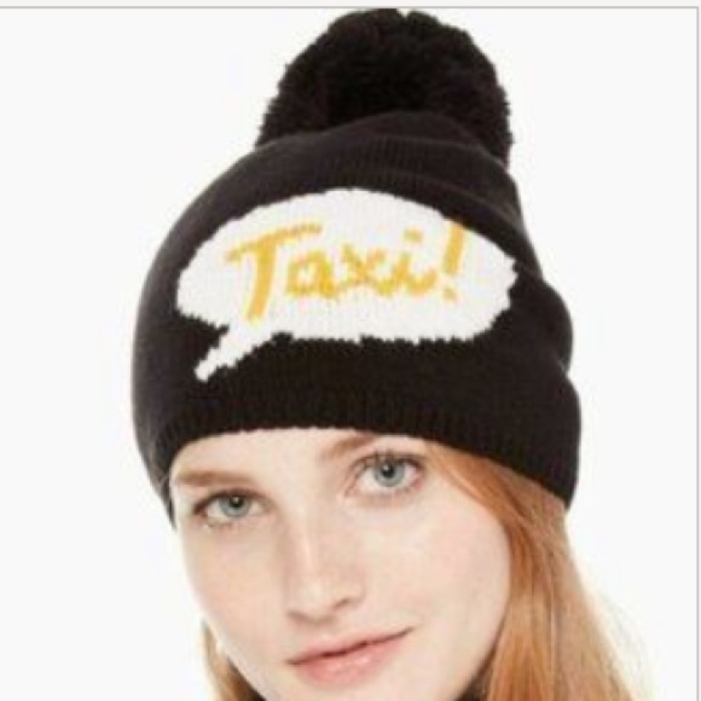 Kate Spade taxi beanie Pom Pom hat